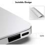 Invisible Laptop Stand, licheers Foldable Aluminum Notebook Stand for Desk, Laptop Holder Riser Compatible with Laptops, Tablets, Keyboards and More (Silver)