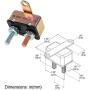 GLOSO E512 Stud Type Circuit Breakers, Crosswise Bracket, Auto Reset (T1) - 1 Pack (10A)