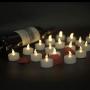 Battery Operated Tea Lights Candles: 24 Pack Realistic and Bright Flickering Holiday Gift Flameless LED Electric Candles for Seasonal & Festival Party Home Decoration (Warm White)