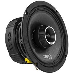 DS18 PRO-ZT6 6.5-Inch 2 Way Pro Audio Midrange Speakers with Built-in Bullet Tweeter, 4-Ohms, 450W Max, 225W RMS - Red Metal Mesh Grill Included (1 Speaker)