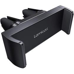 Car Cell Phone Mount, Lamicall Air Vent Clip Holder, Universal Stand Hands Free Cradle Compatible with Phone 12 Mini 11 Pro Xs Xs Max Xr X 8 7 6 6s Plus SE and Other 4.7-6.5 Smartphones - Black