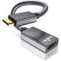 Mini HDMI Male to HDMI Female Cable Adapter,4K/60Hz 0.67 FT High Speed Standard HDMI 2.0 Connector for DSLR Camera,Camcorder,Graphics Video Card,Laptop,Pico Projector,Raspberry Pi Zero W