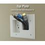 DataComm Electronics, Inc. 45-0023-WH Recessed Pro-Power Kit with Straight Blade Inlet - White, 2 gang with Power Kit