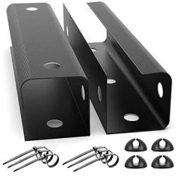 Yecaye 2 Pack Cable Management Tray, 31.5in Organizer Cable Tray for Cords Wires Power Bricks, Under Desk Cable Management Cable Tray, Wire Tray for Office, Home, L15.7in W3.9in H3.5in, Black