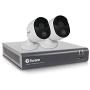 Swann Home Security Camera System, 4 Channel 2 Bullet Cameras, 1080p HD DVR, Indoor/Outdoor Wired Surveillance CCTV, Night Vision, Heat & Motion Sensing, Alexa + Google, 1TB Hard Drive, SWDVK-445802V