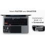 SYNERLOGIC Mac OS Big Sur/Catalina/Mojave/etc. Reference Keyboard Shortcut Sticker v2.0 Premium Black Matte Vinyl, Temporary Adhesive, 3.25''x2.75''- For Intel Macbook Air/Pro 13'',15'',16'', iMac/Mac Mini