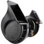 FARBIN Loud Car Horn Kit 12v Electric Horn with Relay Air Horn for Truck Train (Black horn with wire harness, 12v)