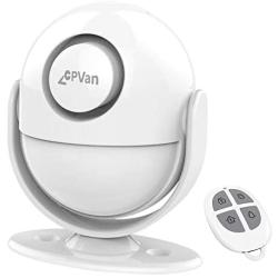 CPVAN Motion Sensor Alarm, Wireless Infrared Home Security System, PIR Motion Detector Alert (125dB, 328ft, Battery Operated) with Remote Control(Key Fob). Model: CP2