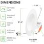 Sunco Lighting 12 Pack 5/6 Inch LED Recessed Downlight, Baffle Trim, Dimmable, 13W=75W, 5000K Daylight, 1050 LM, Damp Rated, Simple Retrofit Installation - UL + Energy Star