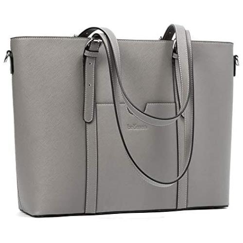 BROMEN Women Briefcase 15.6 inch Laptop Tote Bag Vintage Leather Handbags Shoulder Work Purses