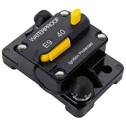 ANJOSHI 40Amp Circuit Breaker 30-300A with Manual Reset Trolling Motor Auto Car Marine Boat Bike Stereo Audio Terminal Inline Fuse Inverter for System Current Overload Protection 12V-48V DC Waterproof