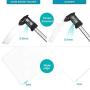 6 Pcs Extra Thick ID Card Badge Holder, Vertical Clear PVC Card Holder with Waterproof Resealable Zip Type