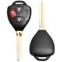 VOFONO New Entry Remote Key Fob Fit for Toyota Rav4 2006-2010/Scion XB 2008-2013 Vehicles That Use HYQ12BBY with 4D67 Chip (2 Pack)