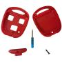 New 3 Buttons Remote Key Fob Case Shell Replacement for Lexus GS300 GS400 GS430 GX470 IS300 LS400 LS430 LX470 RX300 RX330 RX350 RX400h RX450h SC430 (red)