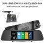 Pruveeo D700 7-Inch Touch Screen Backup Camera Dash Cam Front and Rear Dual Channel with Rear View Reversing Camera