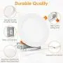 Albrillo 6 Inch Ultra-Thin LED Recessed Ceiling Light — 13.5W 1100 Lumen, Dimmable 5000K Daylight, Low Profile Canless Downlights with Junction Box, 4 Pack, ETL Certified