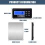 CABINAHOME Digital Pet Scale, 440Lbs Electronic Postal Shipping Scale with Stainless Steel Chassis and Built-in Handle, for Sheep Goat Pig Dog Small Pets and Cargo Weighing