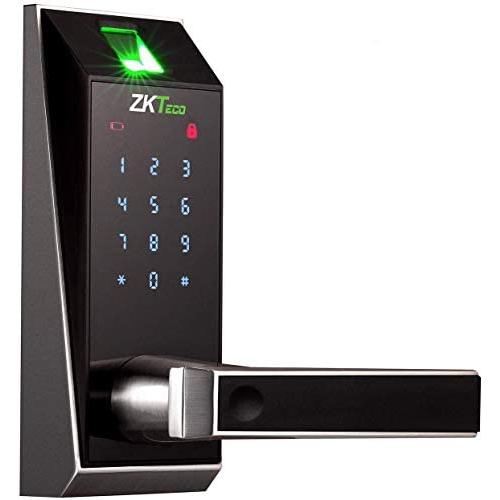 ZKTeco Smart Door Lock, Keyless Entry Door Lock Deadbolt with keypad, Fingerprint Door Lock, Electronic Deadbolt Lock, Biometric Door Lock Work with APP, Code, Fingerprint