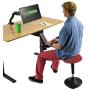 WOBBLE STOOL Standing Desk Balance Chair for Active Sitting. Tall ergonomic adjustable height swiveling leaning perch perching ergonomic sit stand high computer chair swivels 360 for adults kids