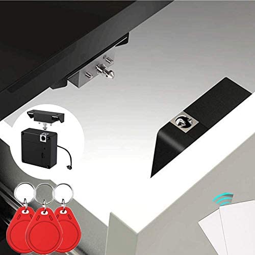 Electronic Cabinet Lock，Hidden Electronic Cabinet DIY/RFID Lock Electronic Induction Lock, Used for Wooden Cabinet Drawer Cabinet Wardrobe Letter Box