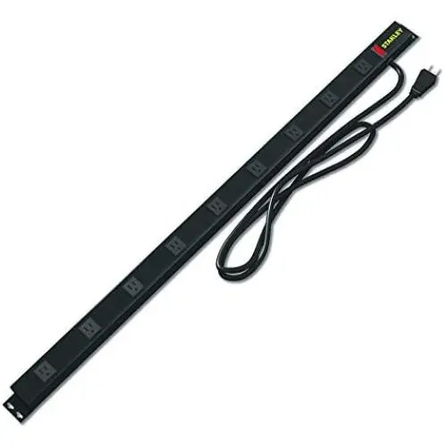 Stanley 31610 SurgeMax Pro 9 Outlet Metal Surge Protector, Black
