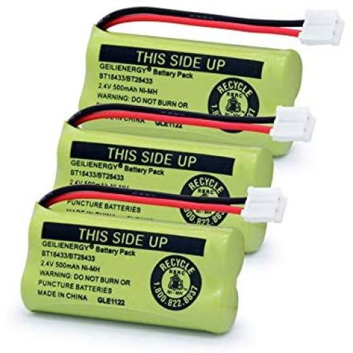 BT18433 BT28433 BT184342 BT284342 BT183348 BT283348 BT-1011 Replacement Battery Compatible for Vtech Phone CS6209 CS6219 CS6229 DS6151 89-1330-01-00 CPH-515D(Pack of 3)