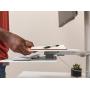 Uprite Ergo Sit2Stand Desktop Height Adjustable Workstation - Dual Monitor - Silver/White