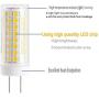 G8 Led Bulb, All New 75W Halogen Bulb Replacement, Dimmable 7W T4 G8 Led Lamps, G8 Bi-pin Base Bulb, AC120V 720lm, Under Cabinet Counter Light, Kitchen Lighting and Puck Lights, Warm White 4pack