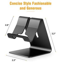 Verigle, , Aluminum, Desktop Tablet Dock, Smartphone, Holder Compatible With 4~8inch iPhone Xs XR 8 X 7 6 6s Plus SE 5 5s, Tablet, All Android, Black, 1 Pack