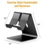 Verigle, , Aluminum, Desktop Tablet Dock, Smartphone, Holder Compatible With 4~8inch iPhone Xs XR 8 X 7 6 6s Plus SE 5 5s, Tablet, All Android, Black, 1 Pack