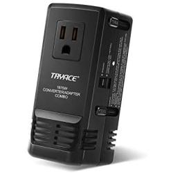 Tryace 1875W Worldwide Travel Converter Adapter Transformer Set Down Voltage 220V to 110V Combo International Voltage Converter for Hair Dryer UK/AU/US/EU