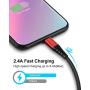 iPhone Charger Cable 1ft, CABEPOW 1 Foot Lightning Cable [2-Pack], Fast iPhone Charging Cord Compatible with iPhone 11/11 Pro /11 Pro Max/XS/XS Max/XR/X/8/8 Plus/7/6(Not Apple MFi Certified)-red