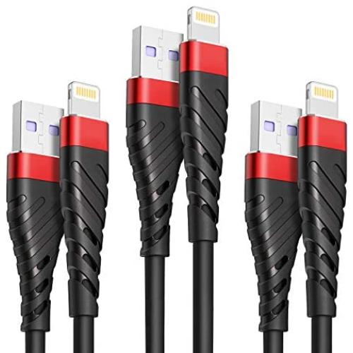 iPhone Charger 10ft, 3 Pack [MFI Certified] Lightning Cable 10 Foot, Extra Long 10 Feet iPhone Charging Cord, 2.4A iPhone Power Wire Compatible with iPhone12/11/XS/Max/XR/X/8/8P/7P/6/iPad