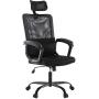 Smugdesk Ergonomic Office Chair with Adjustable Headrest, Breathable Skin Friendly Mesh Swivel Chair, Desk Chair, Computer Task Chair (Black)