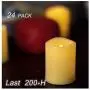 24 PCS Small Round Cream White Flameless Votive Candles Fake Unscented Flickering Battery Operated Electric Tea Lights Bulk Set Baptism Party Wedding Decorations Home Decor Centerpieces Batteries Incl