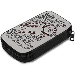 Hxuedan The Big Bang Theory Soft Kitty Data Cable Storage Bag Portable and independently Designed Storage Box, Suitable for Outdoor Travel to Place Data Cable Electronic Products, etc.