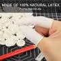 (Approx. 130 PCS) Latex Finger Cots, Disposable Medium Fingertips Protector Finger Covers for Electronic Repair