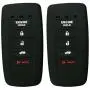 2Pcs Coolbestda Silicone 5 Buttons Smart Key Skin Jacket Fob Cover Case Remote Keyless Entry Protector for 2018 2017 Acura MDX RDX RLX ILX TLX KR537924100 (with Engine Hold)