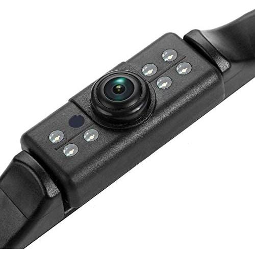 DALLUX License Plate Backup Camera,Car RV Van Truck Rear View Front View Reverse Camera IP68 Waterproof HD Color 170 Degree Wide Viewing Angle 7 LED Night Vision with Guide Line ON/Off