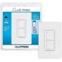 Lutron Caseta Smart Home Switch with Wallplate, Works with Alexa, Apple HomeKit, and Google Assistant | 5-Amp, for Ceiling and Exhaust Fans, LED Bulbs, Incandescent and Halogen | PDW-5ANS-WH-A | White