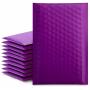 Fuxury/ Fu Global 4x8'' 50Pcs Poly Bubble Mailers #000, Self Seal Padded Envelopes Bulk with Bubble Lined Wrap- Purple