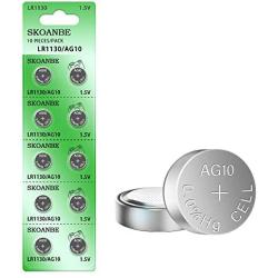 SKOANBE 10PCS AG10 SG10 LR1130 1.5V Button Coin Cell Battery