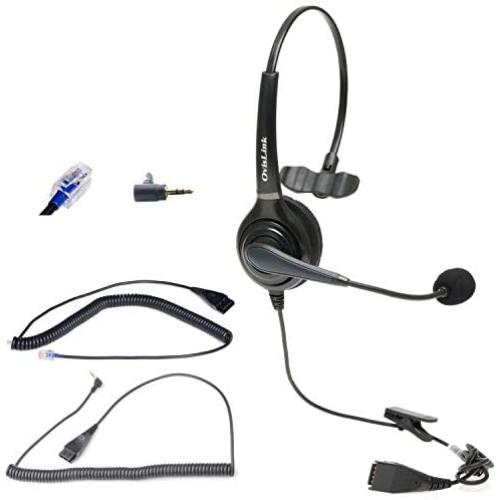 Allworx Phone Headset Compatible with Allworx Phone | Call Center Headset Include RJ9 Quick Disconnect Cord | Flexible & Rotatable Microphone | Premium Voice Quality Comfortable wear All-Day
