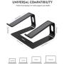 Nulaxy Laptop Stand, Ergonomic Aluminum Laptop Mount Computer Stand, Detachable Laptop Riser Notebook Holder Stand Compatible with MacBook Air Pro, Dell XPS, Lenovo More 10-15.6'' Laptops - Black