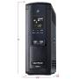 CyberPower BRG1500AVRLCD Intelligent LCD UPS System, 1500VA/900W, 12 Outlets, AVR, Mini-Tower, 5-Year Warranty,Black