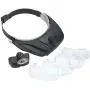 Carson Optical Pro Series MagniVisor Deluxe Head-Worn LED Lighted Magnifier with 4 Different Lenses (1.5X, 2X, 2.5X, 3X) (CP-60), Black, 4-Inch
