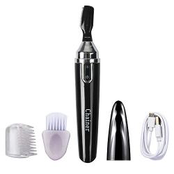 Rechargeable Eyebrow Hair trimmer Painless-Precision with Comb Electric Eyebrow Hair Razor Tool for Face Arm Legs Whole Body Hair Removal for Men Women