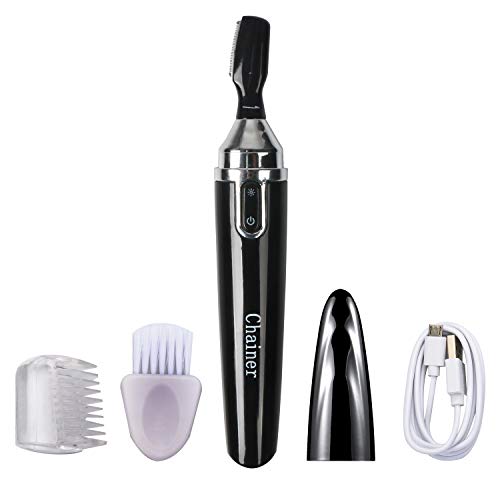 Rechargeable Eyebrow Hair trimmer Painless-Precision with Comb Electric Eyebrow Hair Razor Tool for Face Arm Legs Whole Body Hair Removal for Men Women