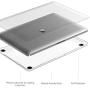 UPPERCASE GhostShell MacBook Pro 13'' Hard Case, Hardshell Case with Clear Transparent Gloss Finish, Made with Premium PC Plastic for MacBook Pro 13'' 2016-2019 Only , Does not Fit 2020 MacBook Pro 13''