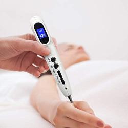 Electronic Acupuncture Pen Pain Relief Therapy Meridian Pen Acupuncture Pen with 2 Massage Heads Electric Meridians